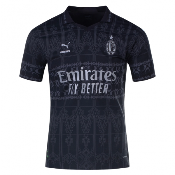 AC Milan x Pleasures Player Version Football Shirt 2024 - Dark