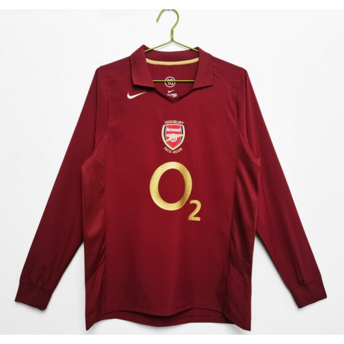 Retro Arsenal Home Long Sleeve Jersey 2005/06