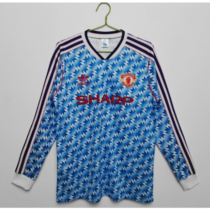 Retro Manchester United Away Long Sleeve Jersey 1990/92