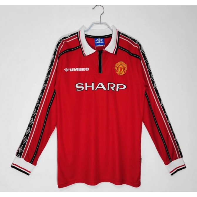 Retro Manchester United Home Long Sleeve Jersey 1998/99