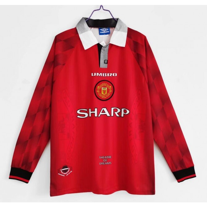 Retro Manchester United Home Long Sleeve Jersey 1996/97