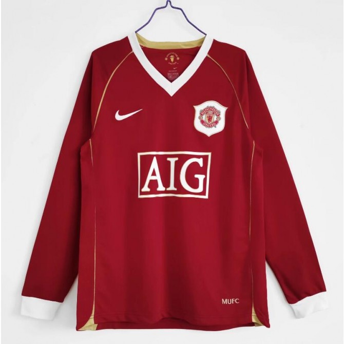 Retro Manchester United Home Long Sleeve Jersey 2006/07