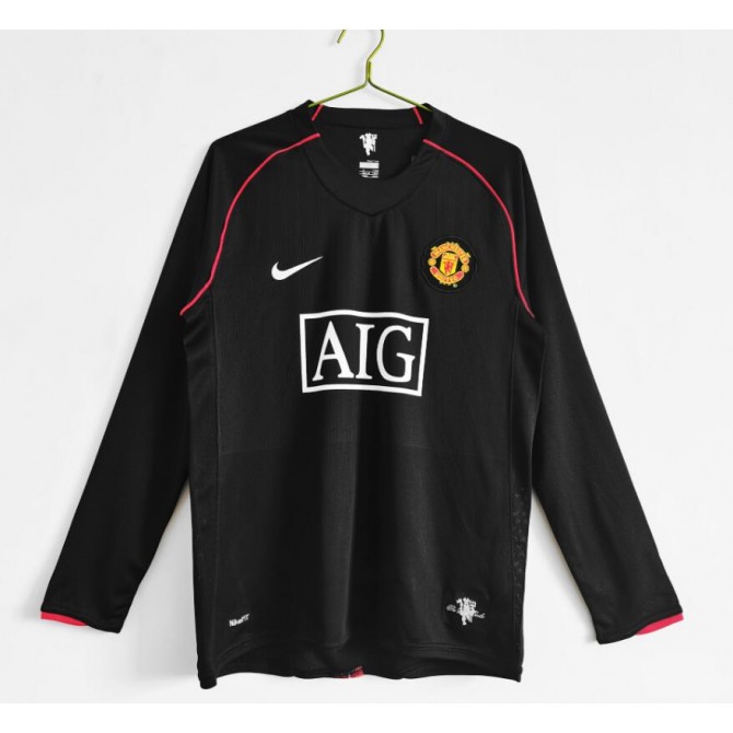 Retro Manchester United Away Long Sleeve Jersey 2007/08