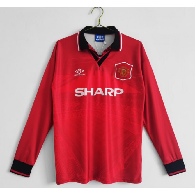 Retro Manchester United Home Long Sleeve Jersey 1994/96