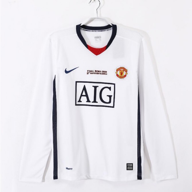 Retro Manchester United UCL Away Long Sleeve Jersey 2008/09