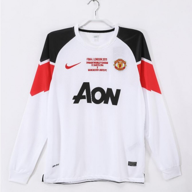 Retro Manchester United UCL Away Long Sleeve Jersey 2010/11