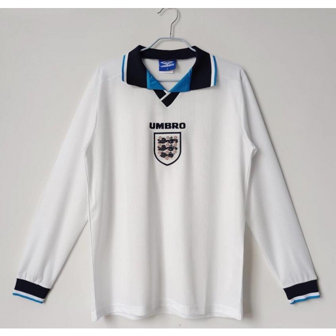 Retro England Home Long Sleeve Jersey 1996