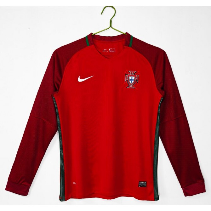 Retro Portugal Home Long Sleeve Jersey 2016