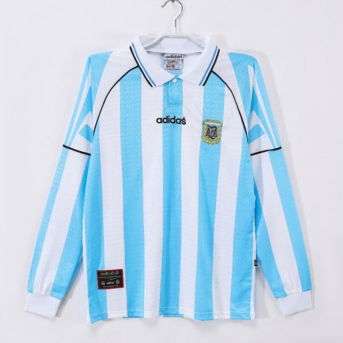 Retro Argentina Home Long Sleeve Jersey 1996/97