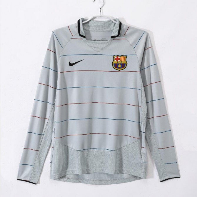 Retro Barcelona Away Long Sleeve Jersey 2003/04