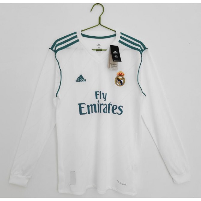 Retro Real Madrid Home Long Sleeve Jersey 2017/18