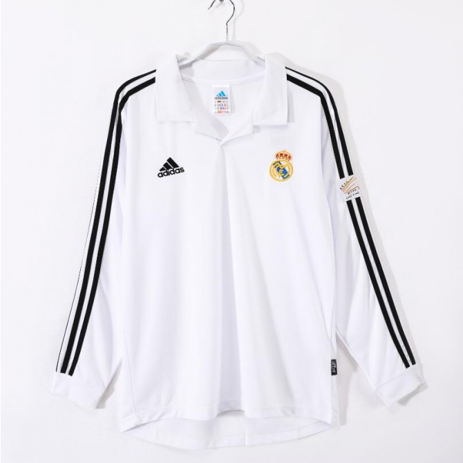 Retro Real Madrid Home Long Sleeve Jersey 2002/03