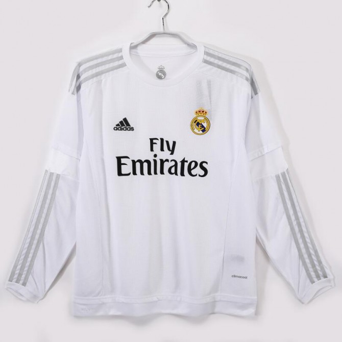 Retro Real Madrid Home Long Sleeve Jersey 2015/16