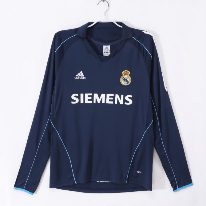 Retro Real Madrid Away Long Sleeve Jersey 2005/06
