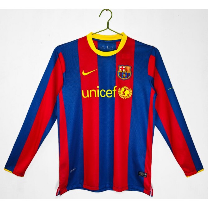 Retro Barcelona Home Long Sleeve Jersey 2010/11