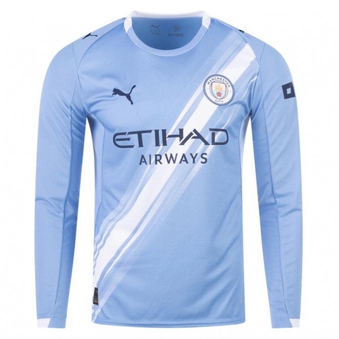 Manchester City Home Long Sleeve Jersey 25/26
