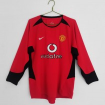 Retro Manchester United Home Long Sleeve Jersey 2002/04