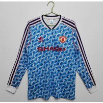 Retro Manchester United Away Long Sleeve Jersey 1990/92