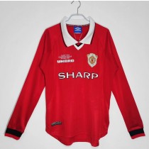 Retro Manchester United Home Long Sleeve Jersey 1999/00
