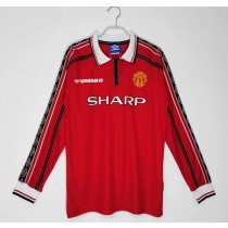 Retro Manchester United Home Long Sleeve Jersey 1998/99
