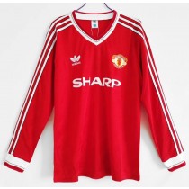 Retro Manchester United Home Long Sleeve Jersey 1986/88