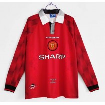 Retro Manchester United Home Long Sleeve Jersey 1996/97