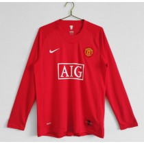 Retro Manchester United Home Long Sleeve Jersey 2007/08