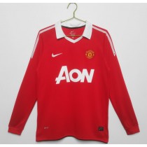 Retro Manchester United Home Long Sleeve Jersey 2010/11