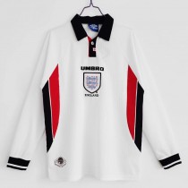 Retro England Home Long Sleeve Jersey 1998