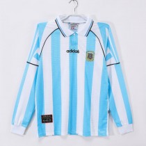 Retro Argentina Home Long Sleeve Jersey 1996/97