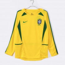 Retro Brazil Home Long Sleeve Jersey 2002