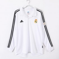 Retro Real Madrid Home Long Sleeve Jersey 2002/03