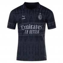 AC Milan x Pleasures Player Version Football Shirt 2024 - Dark