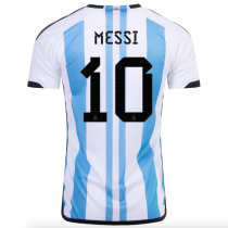Argentina Three Star Home Lionel Messi Football Shirt 22/23